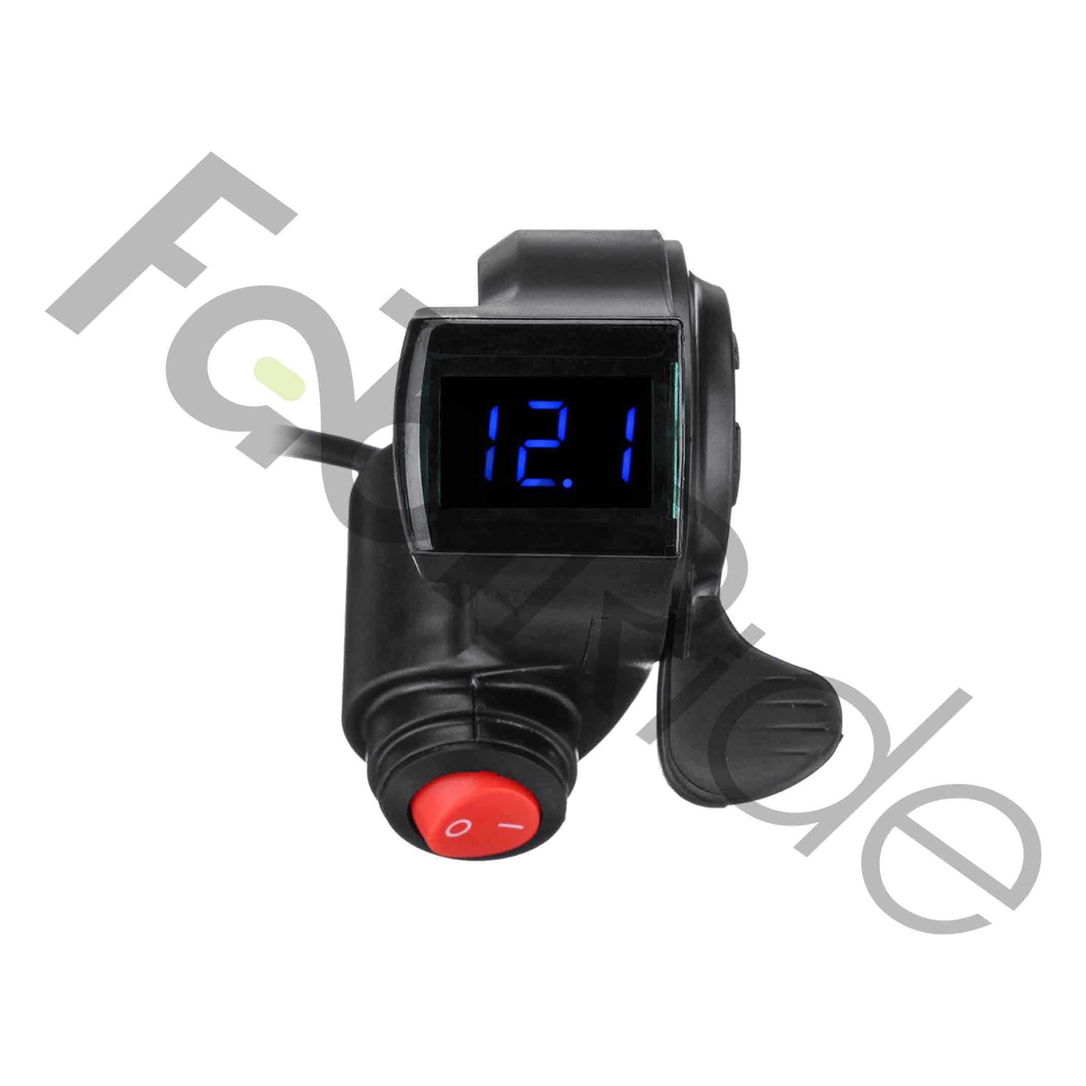 Akceleracijos rankena su indikatoriumi ir mygtuku | Gazo rankena (12–84 V) - obrazek 2