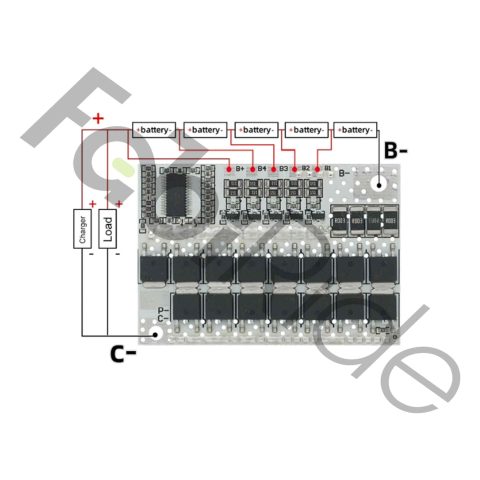 BMS 5S 18V 100A – płytka zabezpieczająca do pakietów Li-ion i Li-Po