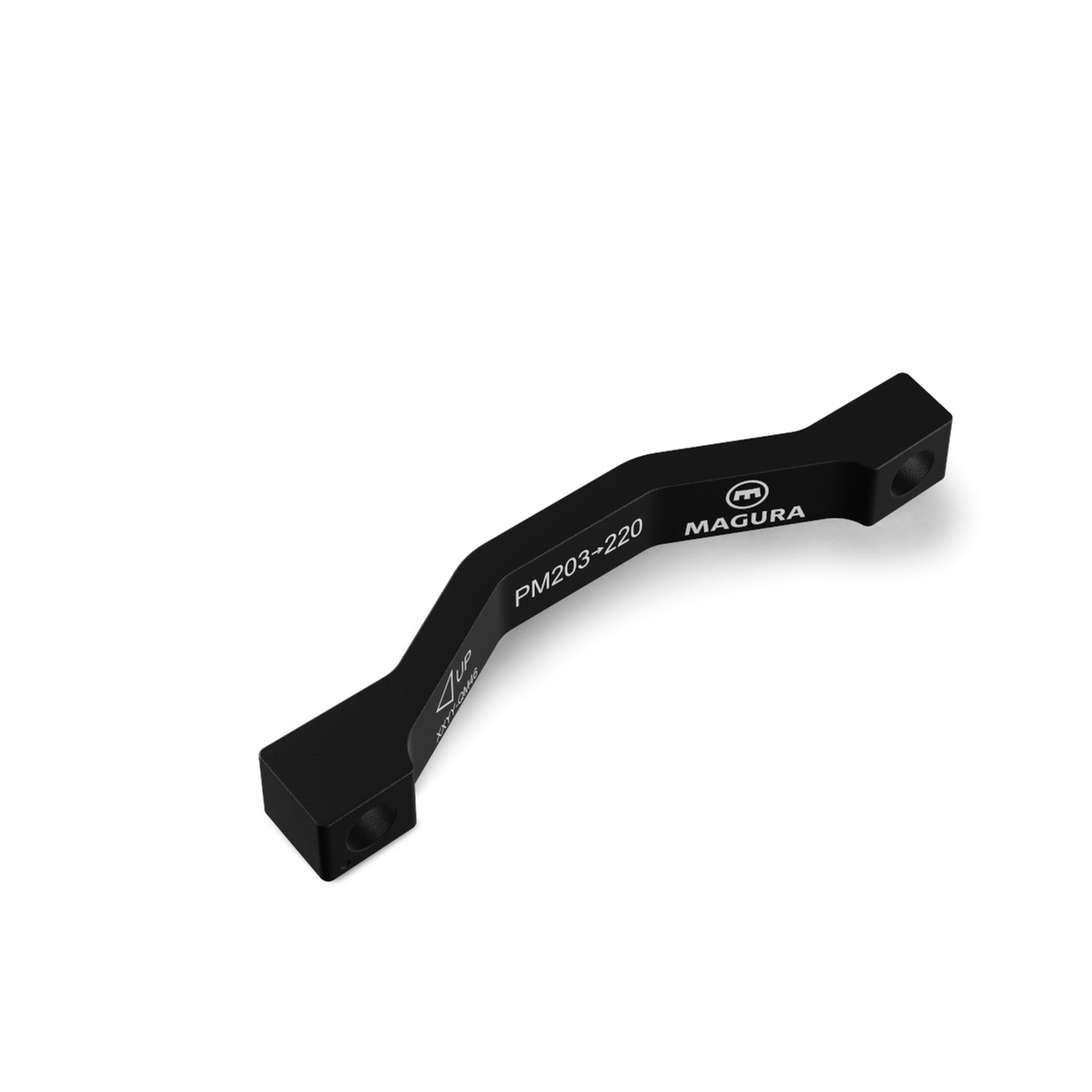 Magura QM 46 adapteris PM 203-220 stabdžių suportui, juodas kietinto lydinio laikiklis su M6 varžtais